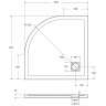 Душевой поддон из искусственного камня BelBagno Uno 90x90 TRAY-MR-UNO-R-90-550-35-W-CR Белый