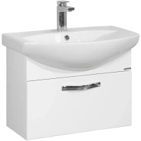 Тумба под раковину Aquaton Ария 65 1A134001AA010 подвесная Белая МДФ / ЛДСП