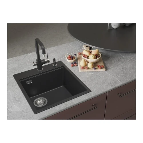 Кухонная мойка Rivelato Tesoro 45 TR-455-L antracite цвет Антрацит