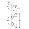 Смеситель для душа Grohe Grohtherm 1000 34814003 с термостатом Хром латунь на стену