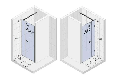 Душевая дверь Riho SZ Scandic NXT X102 138 R G001016121 профиль Черный матовый стекло прозрачное