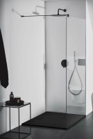 Душевая перегородка Ideal Standard Connect 2 120 K9379V3 профиль Черный стекло прозрачное