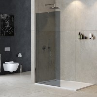 Душевая перегородка Cezares Liberta 80 LIBERTA-L-1-TB-80-GR-Cr профиль Хром стекло серое
