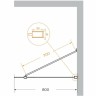 Душевая перегородка Cezares Liberta 80 LIBERTA-L-1-TB-80-GR-Cr профиль Хром стекло серое
