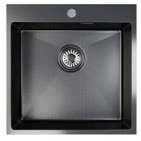 Кухонная мойка Mixline Pro 50 556578 цвет Черный графит