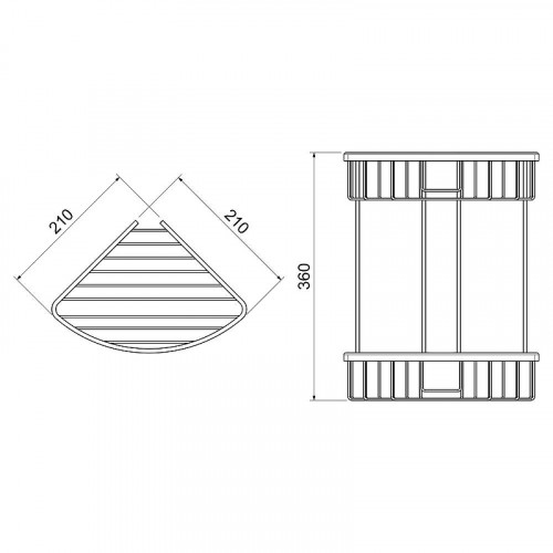 Полка корзина Timo Saona 13082/17 угловая Золото матовое