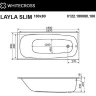 Акриловая ванна Whitecross Layla Slim 180x80 0122.180080.100.LINE.WH с гидромассажем