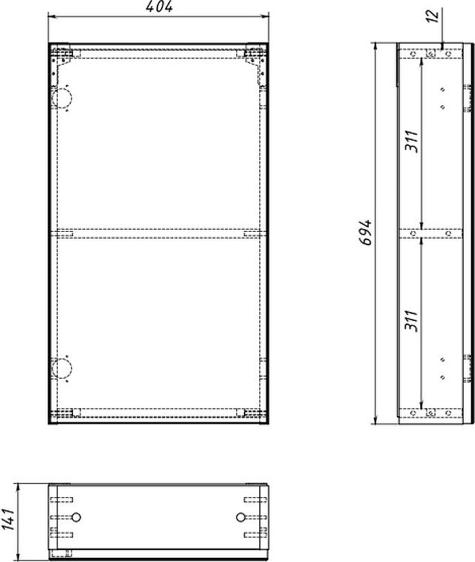 Зеркальный шкаф DIWO Архангельск 40 AH2304Z цвет Белый