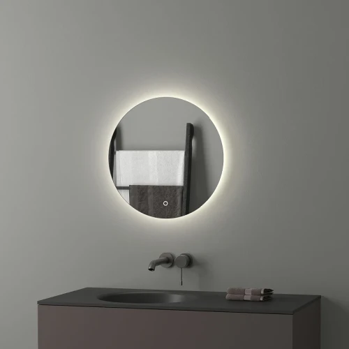 Зеркало Evoform Ledshine d50 BY 2642 с подсветкой 12 W - сенсорный выключатель - нейтральный белый свет стекло