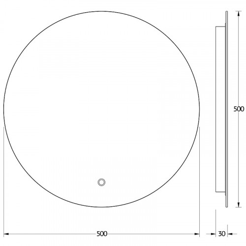 Зеркало Evoform Ledshine d50 BY 2642 с подсветкой 12 W - сенсорный выключатель - нейтральный белый свет стекло