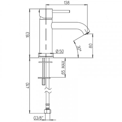 Смеситель для раковины Paini Cox 78PJ205O Золото матовое