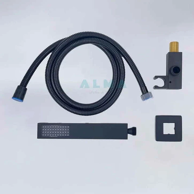 Душевая система ALMAes Liros TVZ-0889 Черная матовая латунь встраиваемый