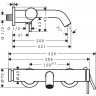 Смеситель для ванны Hansgrohe Tecturis S 73422000 Хром латунь на стену