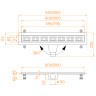 Душевой лоток RGW Drain Leo-20-80 60212080-01 с решеткой Хром
