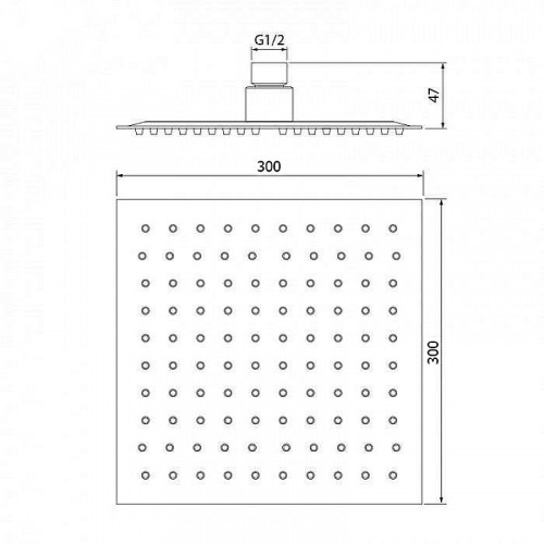 Верхний душ WeltWasser WW HS 30S 10000000941 Хром