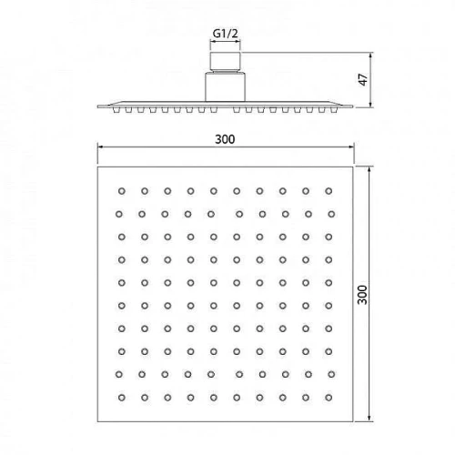 Верхний душ WeltWasser WW HS 30S 10000000941 Хром
