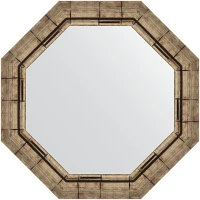 Зеркало Evoform Octagon 58х58 BY 7322 в багетной раме - Серебряный бамбук 73 мм