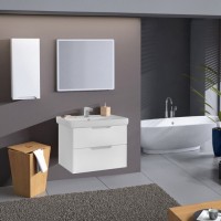 Зеркало Dreja Tiny 70/80 99.9025 с подсветкой Белое стекло