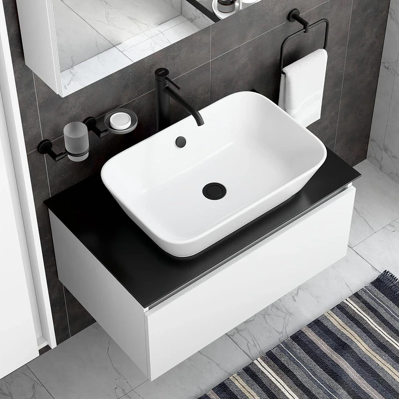 Смеситель для раковины Vitra Minimax Round A4353436EXP цвет Черный матовый