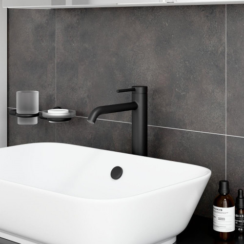 Смеситель для раковины Vitra Minimax Round A4353436EXP цвет Черный матовый