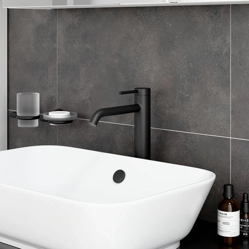 Смеситель для раковины Vitra Minimax Round A4353436EXP цвет Черный матовый