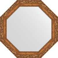 Зеркало Evoform Octagon 75х75 BY 3774 в багетной раме - Виньетка бронзовая 85 мм стекло
