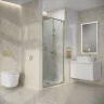Душевая дверь Niagara Nova 100 NG-45-10ASG профиль цвет Золото брашированное стекло прозрачное