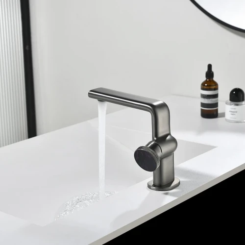 Смеситель для раковины Black&White Gravity GF-7207-GM 7207GM цвет Оружейная сталь