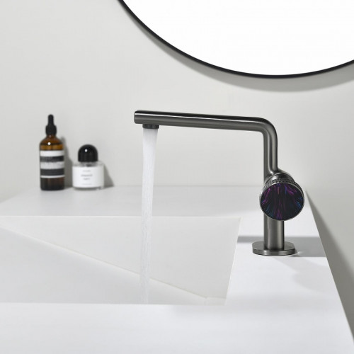 Смеситель для раковины Black&amp;White Gravity GF-7207-GM 7207GM цвет Оружейная сталь