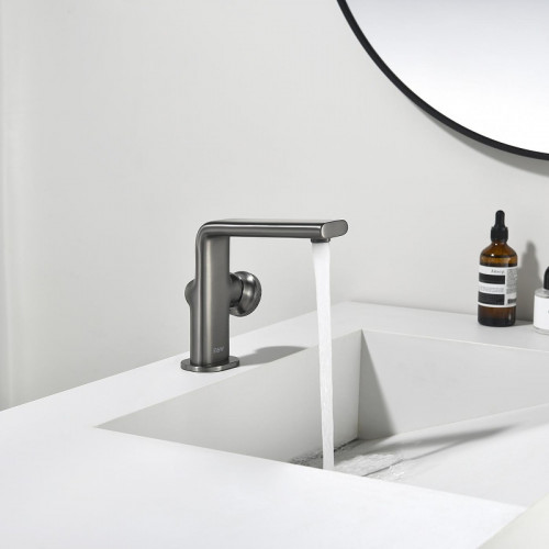 Смеситель для раковины Black&amp;White Gravity GF-7207-GM 7207GM цвет Оружейная сталь