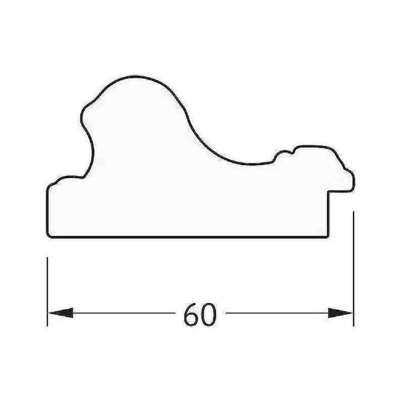 Зеркало Evoform Octagon 56х71 BY 7050 в багетной раме - Золотые бусы на серебре 60