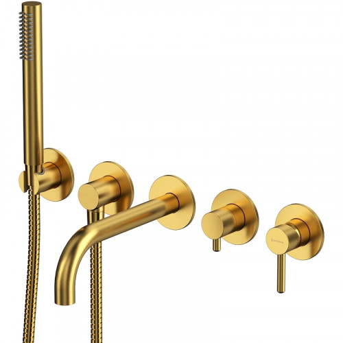 Смеситель для ванны Whitecross Y brushed gold Y1240GLB Брашированное золото латунь встраиваемый