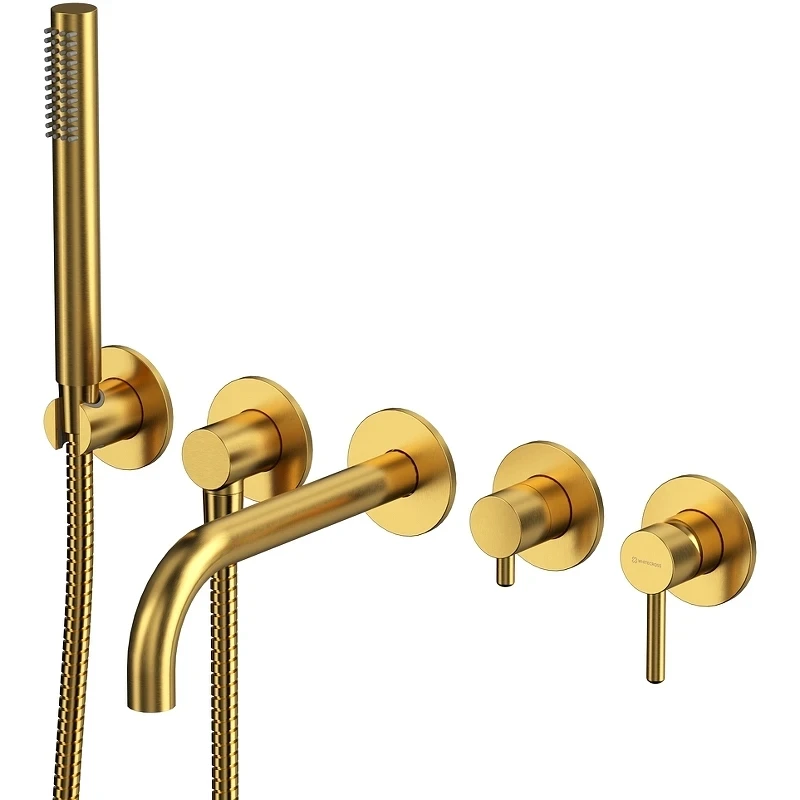 Смеситель для ванны Whitecross Y brushed gold Y1240GLB Брашированное золото латунь встраиваемый