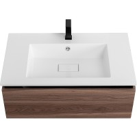 Тумба под раковину Cezares Slider 80 SLIDER-800-1C-SO-NA-P подвесная Орех дымчатый МДФ / ЛДСП
