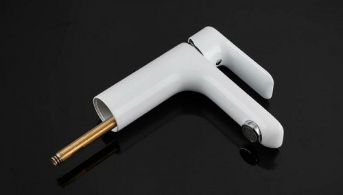 Смеситель для раковины Gappo G48 G1048-1 с гигиеническим душем Белый Хром латунь