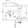 Смеситель для раковины Remer Vanity V12 Хром латунь