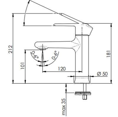 Смеситель для раковины Remer Vanity V12 Хром латунь
