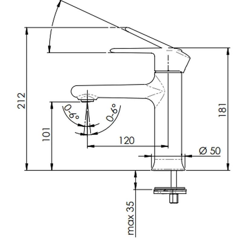 Смеситель для раковины Remer Vanity V12 Хром латунь