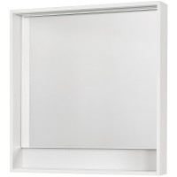 Зеркало Aquaton Капри 80 1A230402KP010 с подсветкой Белое МДФ / ЛДСП, стекло