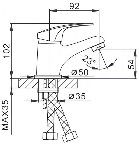 Смеситель для раковины Frap H39 F1039-B Хром