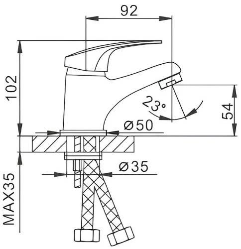 Смеситель для раковины Frap H39 F1039-B Хром