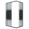 Душевой уголок Niagara Eco 120х80 NG-1012-14QBLACK профиль цвет Черный матовый стекло прозрачное с рисунком