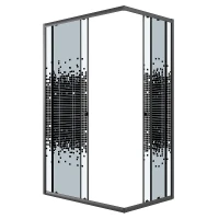 Душевой уголок Niagara Eco 120х80 NG-1012-14QBLACK профиль цвет Черный матовый стекло прозрачное с рисунком