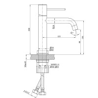 Смеситель для раковины Raiber Graceful RPB-001 Черный матовый латунь