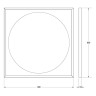 Зеркало Defesto Eclipce 80х80 DF 2223S с подсветкой 18W-4500К/в багетной раме/Сенсорный выключатель/Нейтральный белый свет/Черная рама