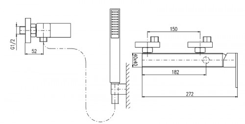 Смеситель для душа Rav Slezak Loira LR580.5/1 Хром латунь на стену