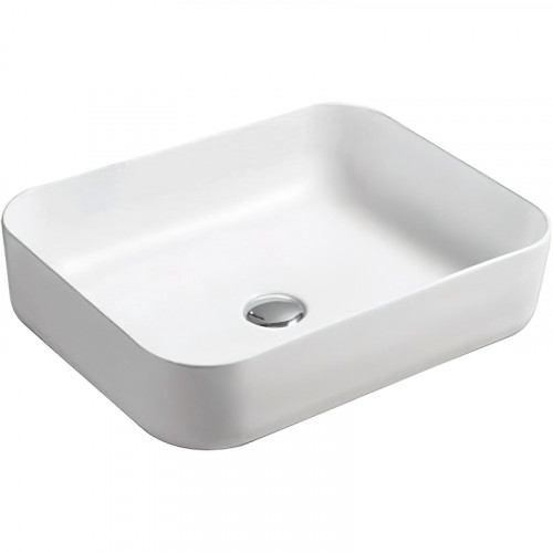 Раковина SantiLine 50 SL-1051MW Белая матовая фаянс накладная