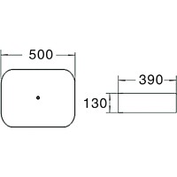 Раковина SantiLine 50 SL-1051MW Белая матовая фаянс накладная