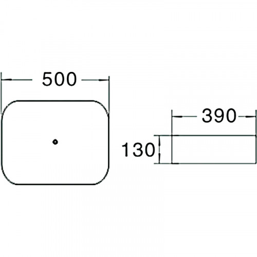 Раковина SantiLine 50 SL-1051MW Белая матовая фаянс накладная