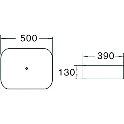 Раковина SantiLine 50 SL-1051MW Белая матовая фаянс накладная